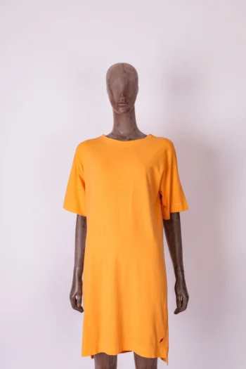 Vestido Básico Cantão Algodão Laranja P