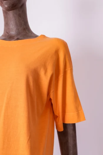 Alternative view of Vestido Básico Cantão Algodão Laranja P