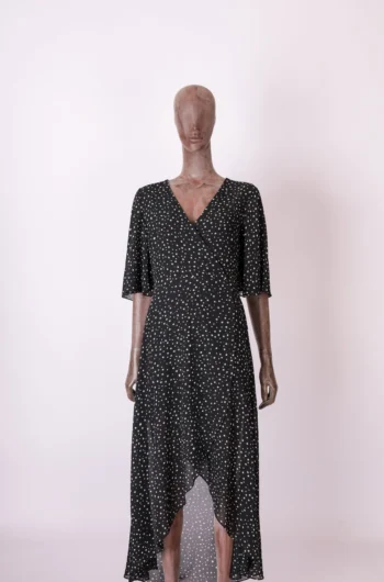 Vestido Bonequinho de Luxo Mullet Estampa Estrela Preto P