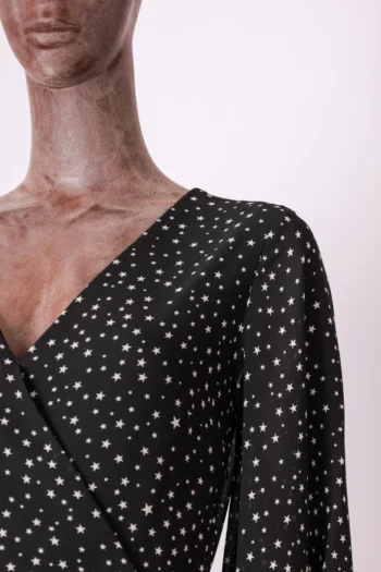 Alternative view of Vestido Bonequinho de Luxo Mullet Estampa Estrela Preto P