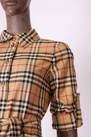 Alternative view of Vestido Burberry Check Marrom 34BR