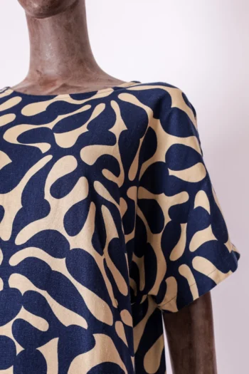 Alternative view of Vestido Curto Cantão Estampa Algas P