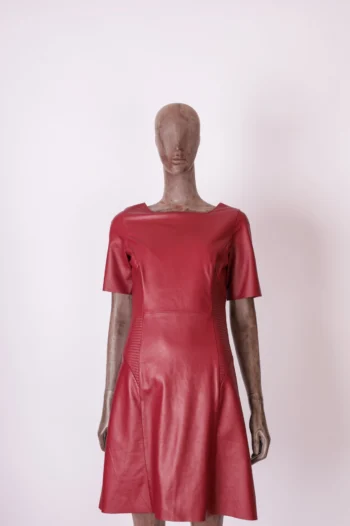 Vestido de Couro Courobel Vermelho P