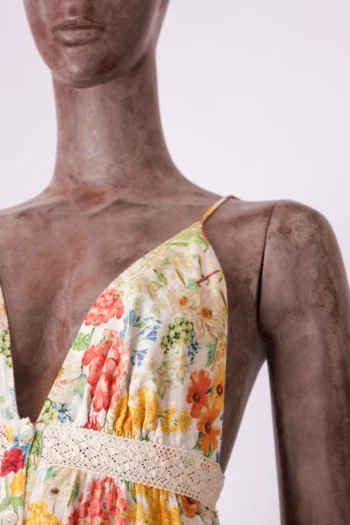 Alternative view of Vestido Dress To Longo Floral Guipir Bege P