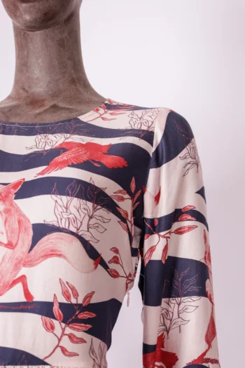 Alternative view of Vestido Etoiles Rosa e Azul Fox P