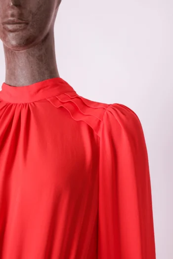 Alternative view of Vestido Innocence Curto Manga Longa Laranja P