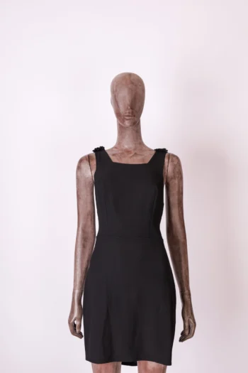 Vestido Mixed Curto Alfaiataria Decote nas Costas Torcido P