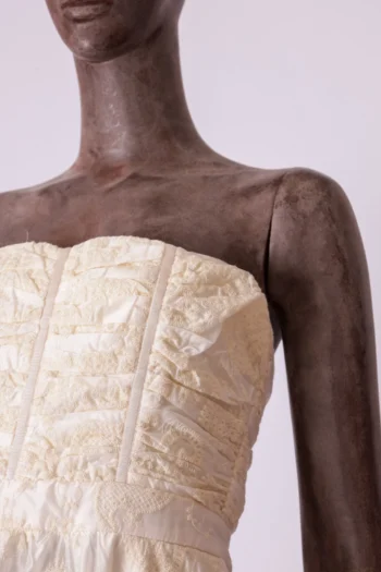 Alternative view of Vestido Rock Lola Midi Tomara que Caia Guipir Off White P