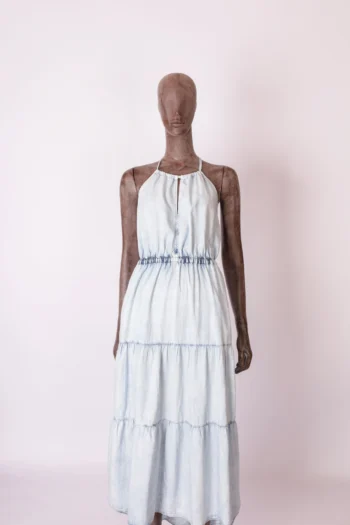 Vestido Twenty Four Seven Jeans Longo Lavagem Clara P