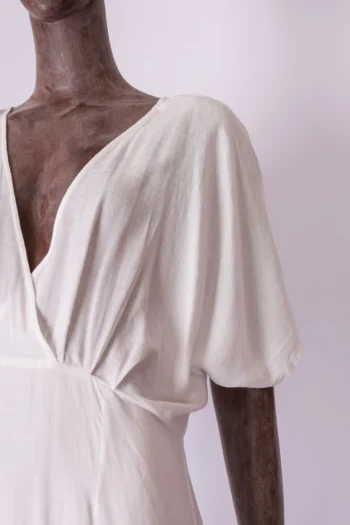 Alternative view of Vestido Viscose Cantão Aloh Branco P