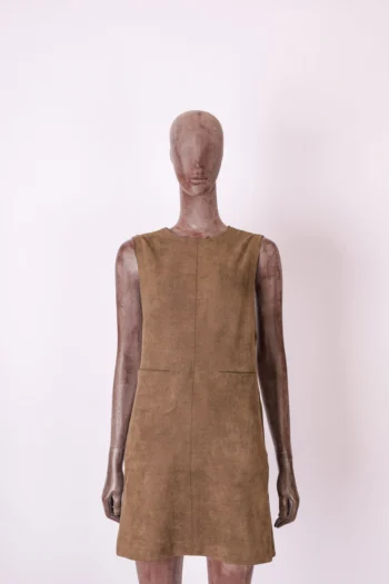 Vestido Zara Curto em Suede Marrom P