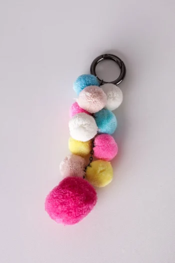 Chaveiro Pompom Colorido