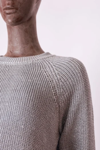 Alternative view of Blusa de Tricot Maria Filó Meltalizada Prata P