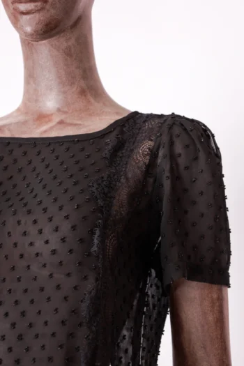 Alternative view of Blusa Maria Filó Chiffon Preta P