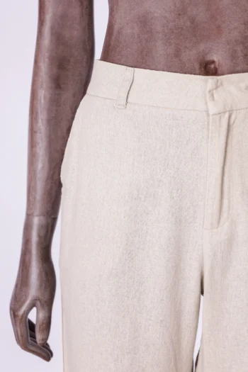 Alternative view of Calça Colcci em Linho Cru Faixa Lurex P