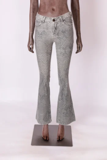 Calça Flare BobStore em Algodão Cinza 34