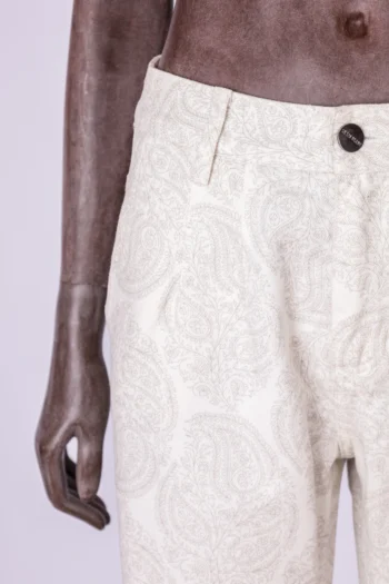 Alternative view of Calça Le Lis Blanc em Sarja Estampada Folhas Off White 38