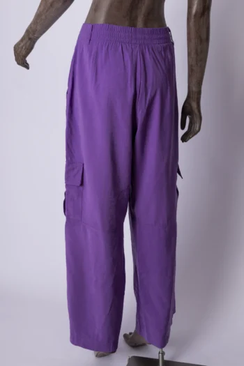 Alternative view of Calça Angel Pantalona Bolso Cargo Roxa G