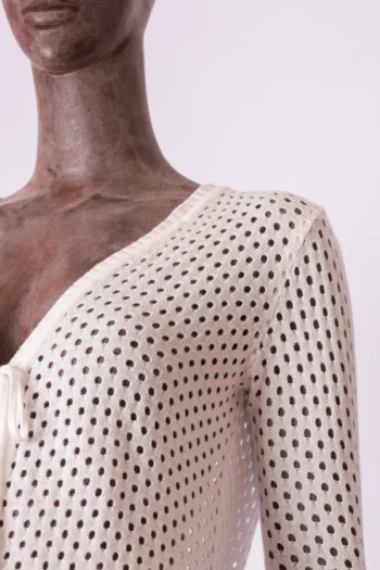 Alternative view of Cardigã Zara em Tricot Poá Vazado Branco P