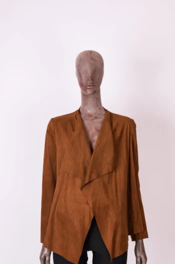 Casaco Zara de Suede com Pontas Marrom M