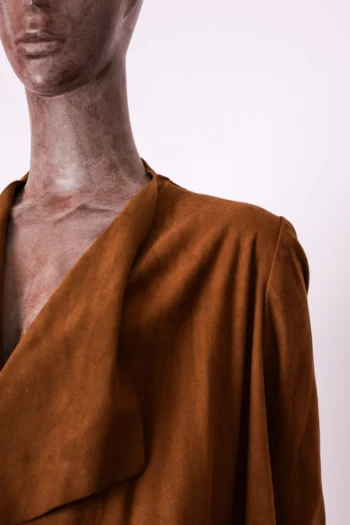 Alternative view of Casaco Zara de Suede com Pontas Marrom M