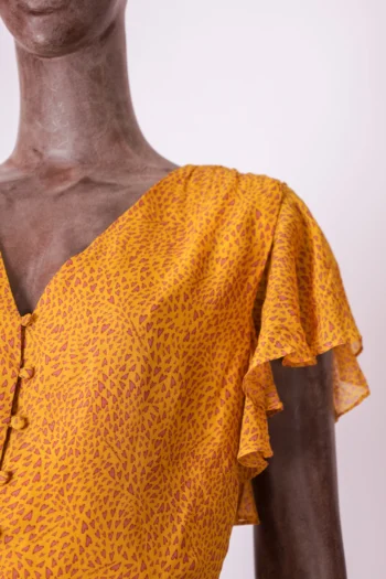 Alternative view of Conjunto Twenty Four Seven Blusa + Saia Estampa Corações Mostarda P