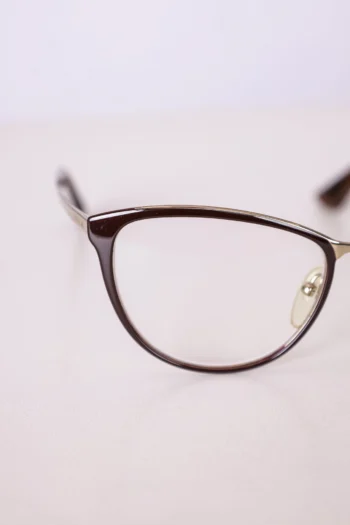 Alternative view of Óculos de Grau Prada Marrom e Dourado VPR55T