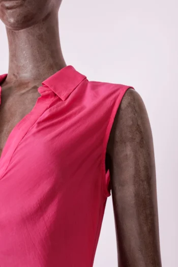 Alternative view of Regata Animale 100% Seda Decote V Pink 34