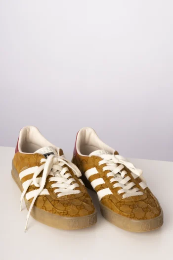 Tênis Gucci x Adidas Gazelle Amarelo e Bordô 38BR