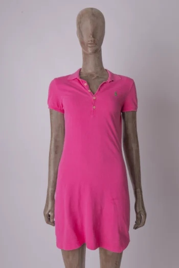 Vestido Ralph Lauren Sport Rosa Polo PP