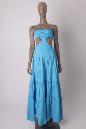 Vestido Zen Cut Out Azul Cérulo PP