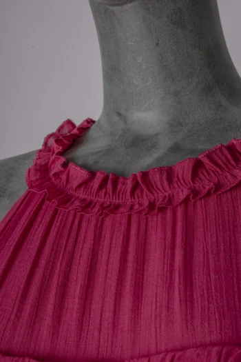 Alternative view of Vestido Blossom Midi com Camadas Pink P