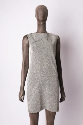 Vestido BobStore Curto Textura Chevron P&B P