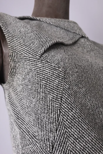 Alternative view of Vestido BobStore Curto Textura Chevron P&B P