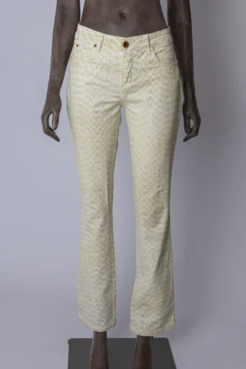 Calça Alphorria Estampada Off White e Verde 34