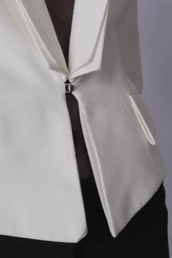 Alternative view of Blazer Karen Millen Alfaiataria Reto Off White P