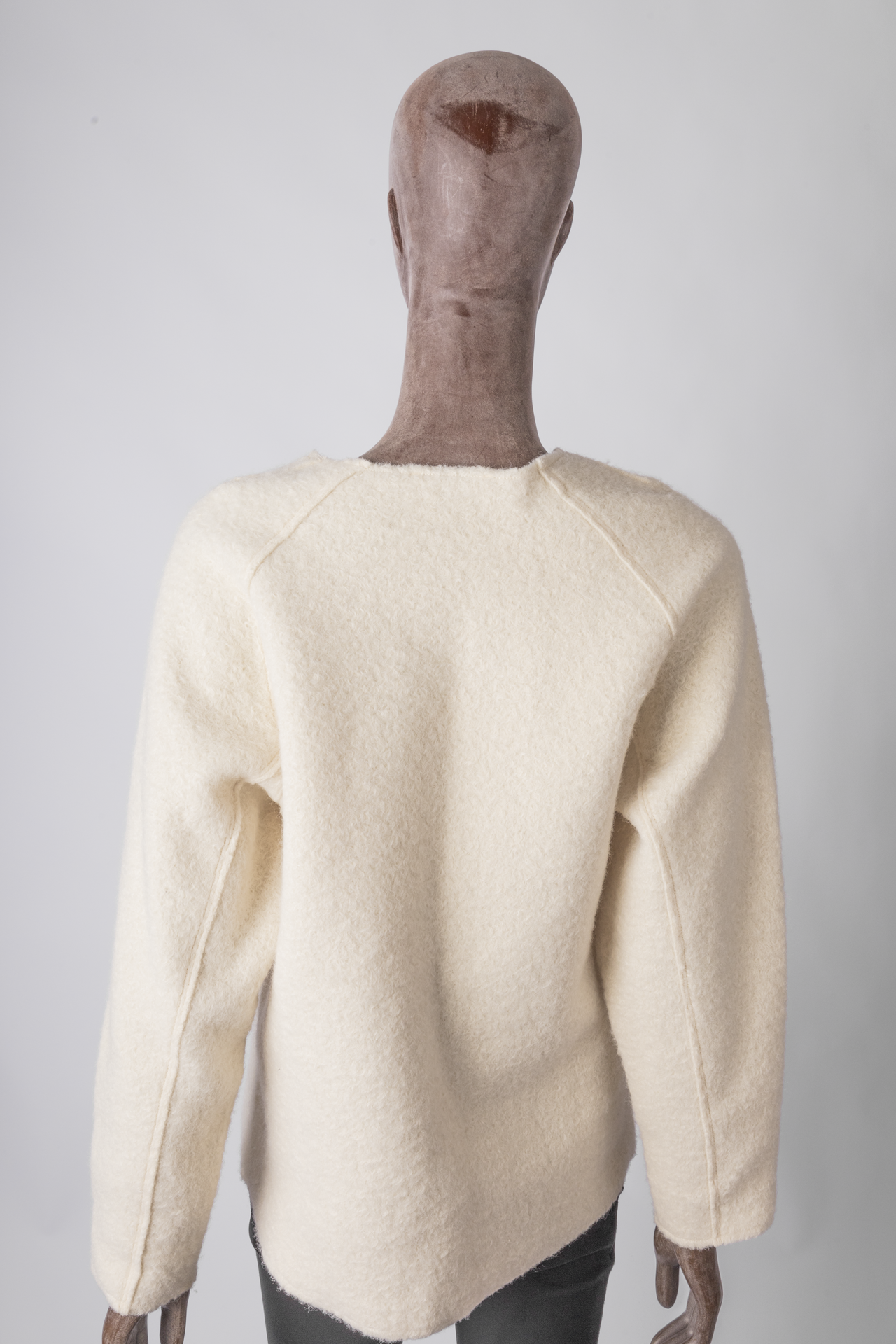 Blusa Zara Moletom Texturizado Bouclé Off-White P - Imagem 3