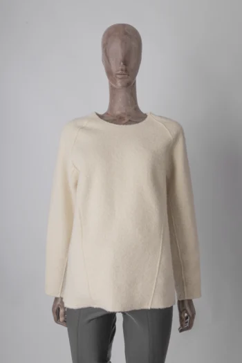 Blusa Zara Moletom Texturizado Bouclé Off-White P