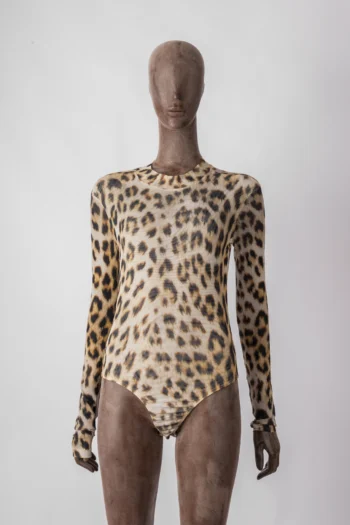 Body Caos Manga Longa Animal Print