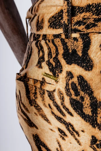 Alternative view of Calça M. Officer Animal Print Onça com Amarração na Cintura 36