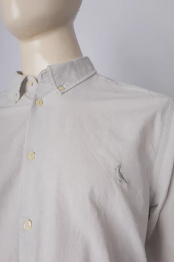 Alternative view of Camisa Masculina Reserva Oxford Cinza Claro GG