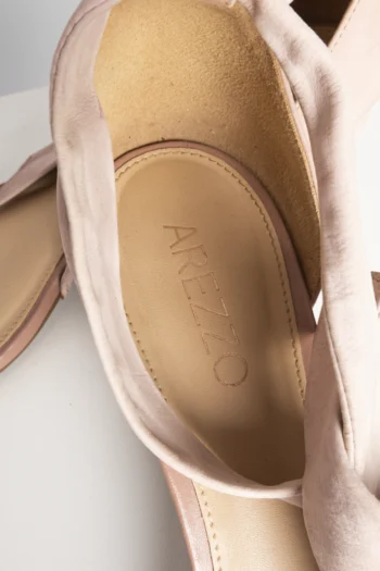 Alternative view of Sandália Arezzo Nobuck Rose 39