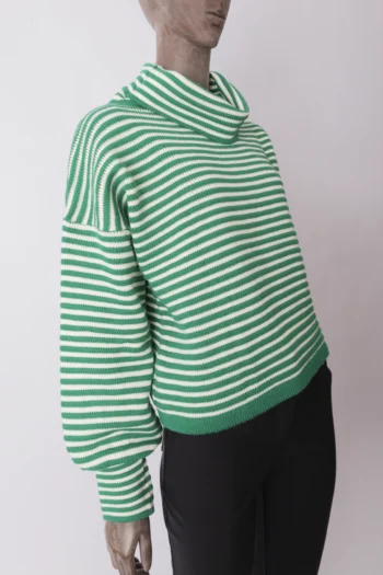 Sueter Maria Filó Verde e Branco M