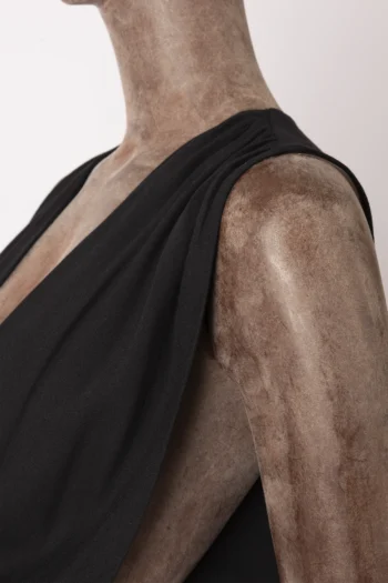 Alternative view of Vestido Cris Barros Verona Midi com Cinto Preto P