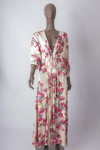 Vestido Robe Trussardi Rosa Estampado M