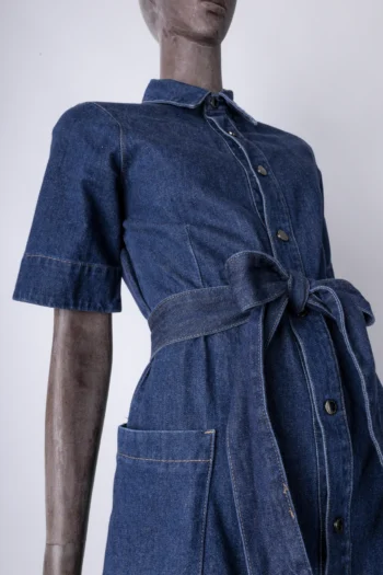 Alternative view of Vestido Twenty Four Seven Jeans Midi Lavegem Escura P