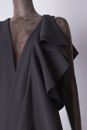 Alternative view of Vestido Lafort Midi Technoblock Babados Chumbo PP