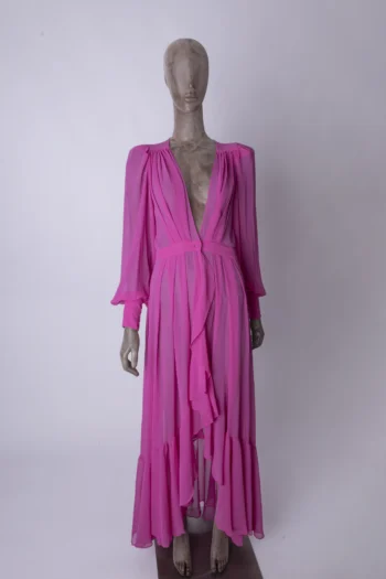 Chemise Fabulous Agilitá Manga Bufante Transparência Fucsia 36