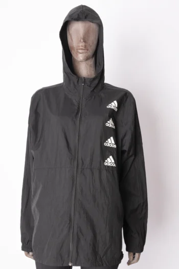 Jaqueta Adidas Corta-Vento com Capuz Preta G