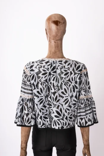 Alternative view of Bata Pop Up em Guipir Preto e Cinza 38